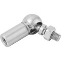 Kipp Angle Joint DIN71802 Right-Hand Thread, M06, Form:Cs W Retaining Clip, Stainless Steel 1.4305 Bright K0734.10062